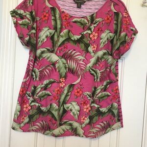 Tropical Pink Floral Women's Top